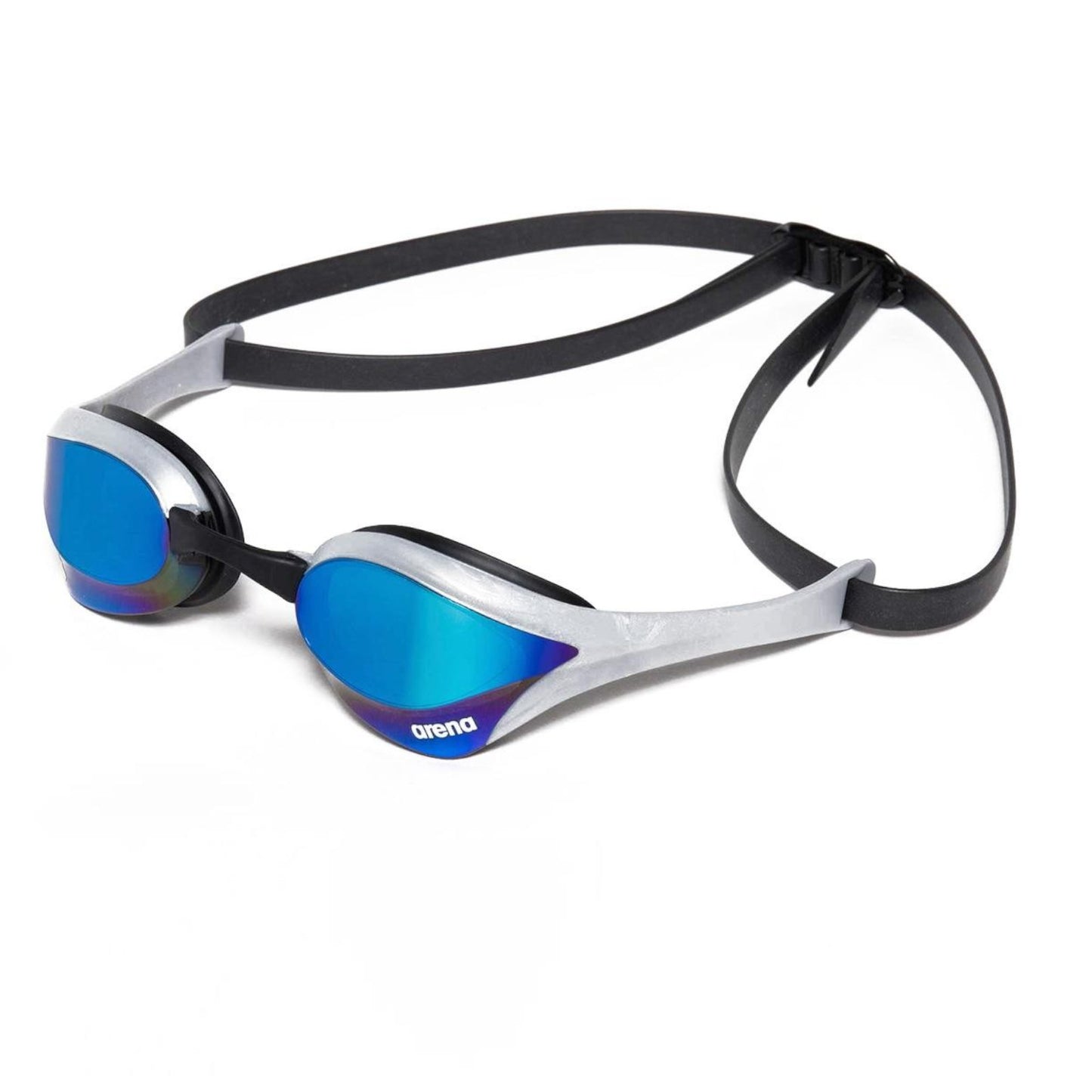 Arena Cobra Ultra Swipe Mirror Racing Blue Silver Men's Swimming Goggles