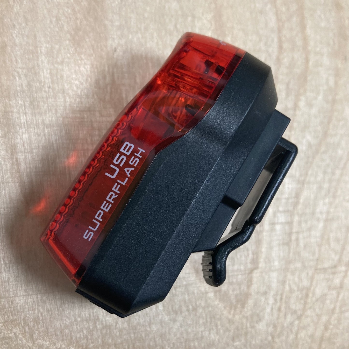 Fahrradrücklicht Smart Superflash 0,5W wiederaufladbar Schwarz