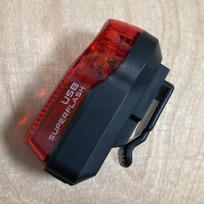 Fahrradrücklicht Smart Superflash 0,5W wiederaufladbar Schwarz