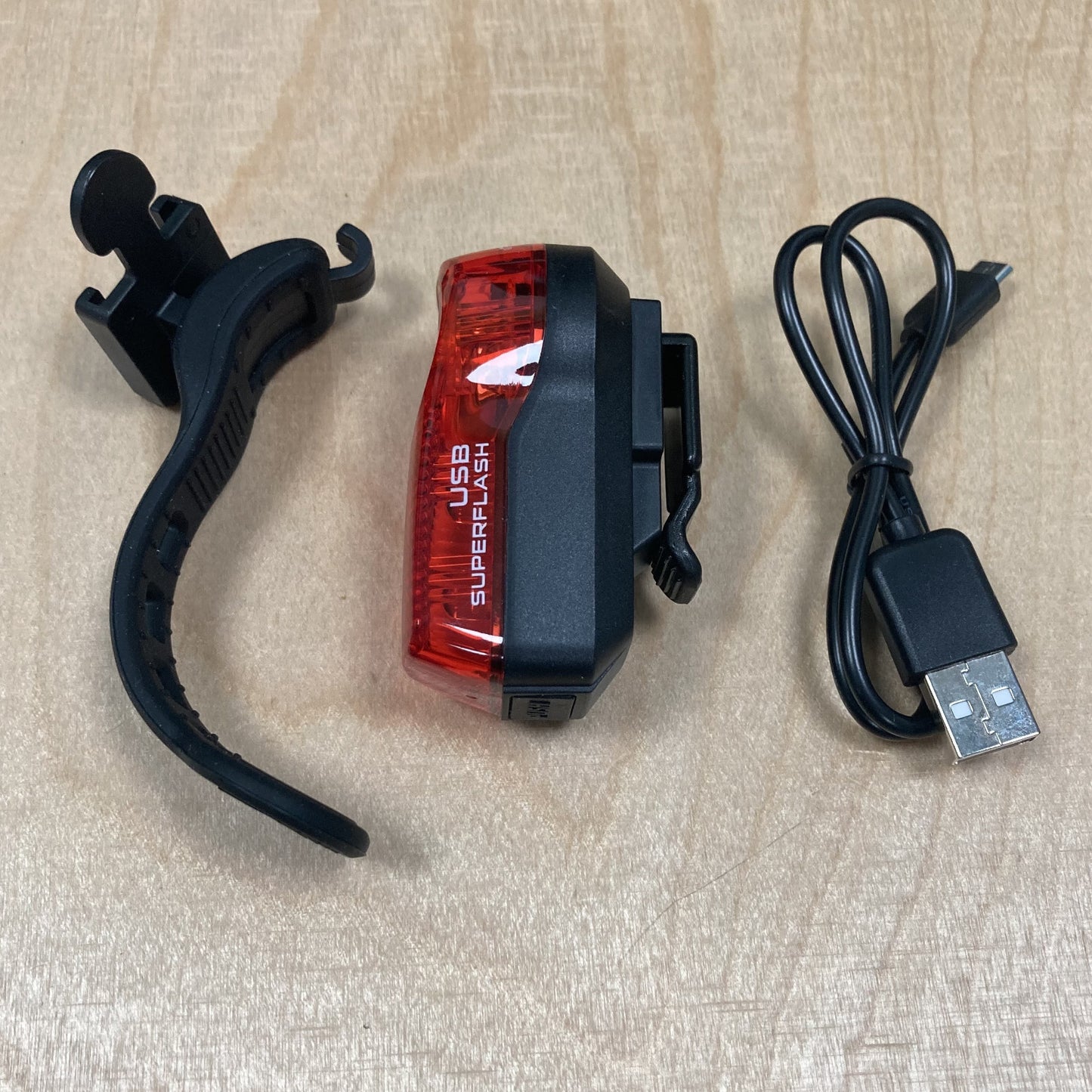 Fahrradrücklicht Smart Superflash 0,5W wiederaufladbar Schwarz