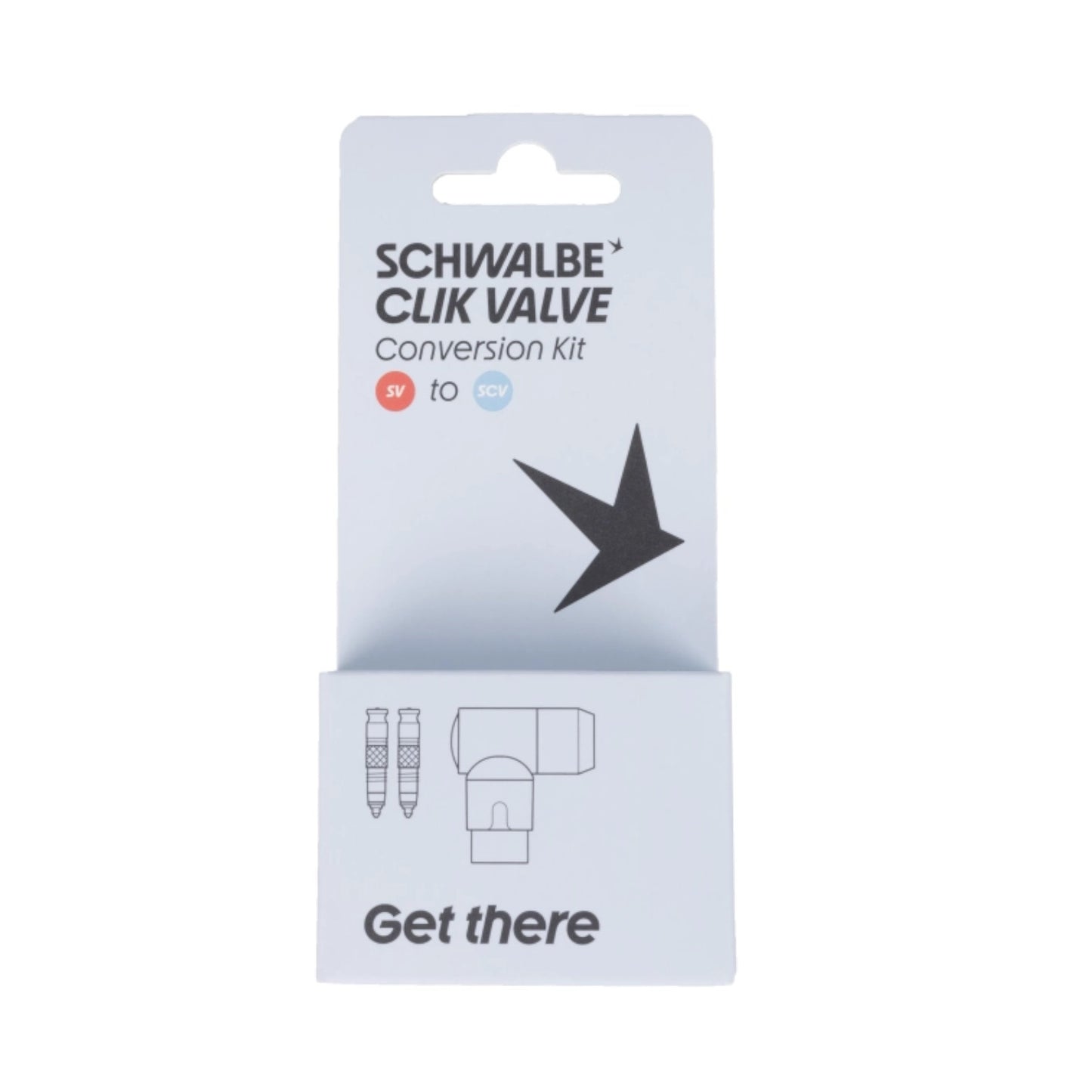 Schwalbe Click Valve Conversion Kit SV to SCV Bike Pump Spare Part (Valves Only)