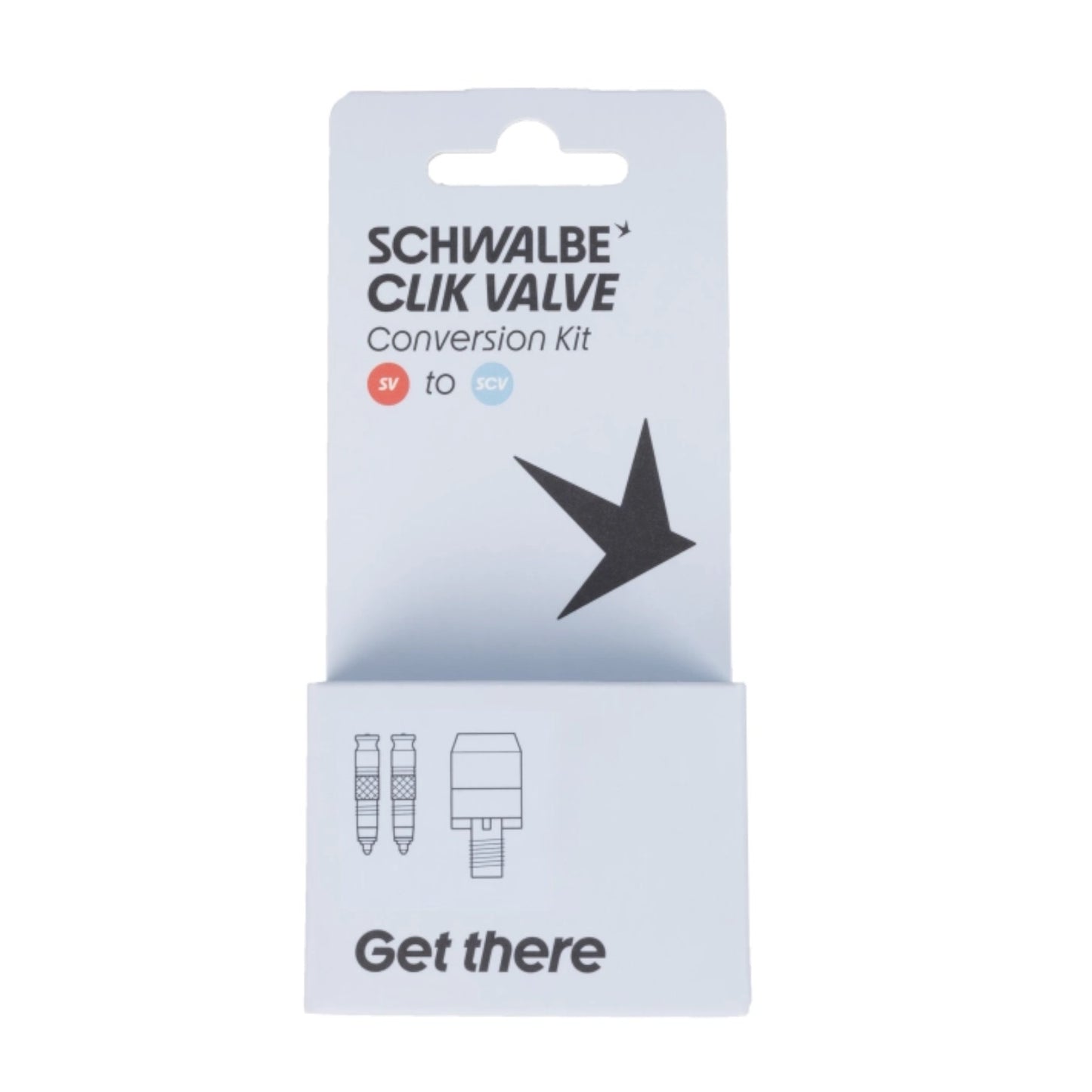 Schwalbe Click Valve Conversion Kit SV to SCV Bike Pump Spare Part (Valves Only)