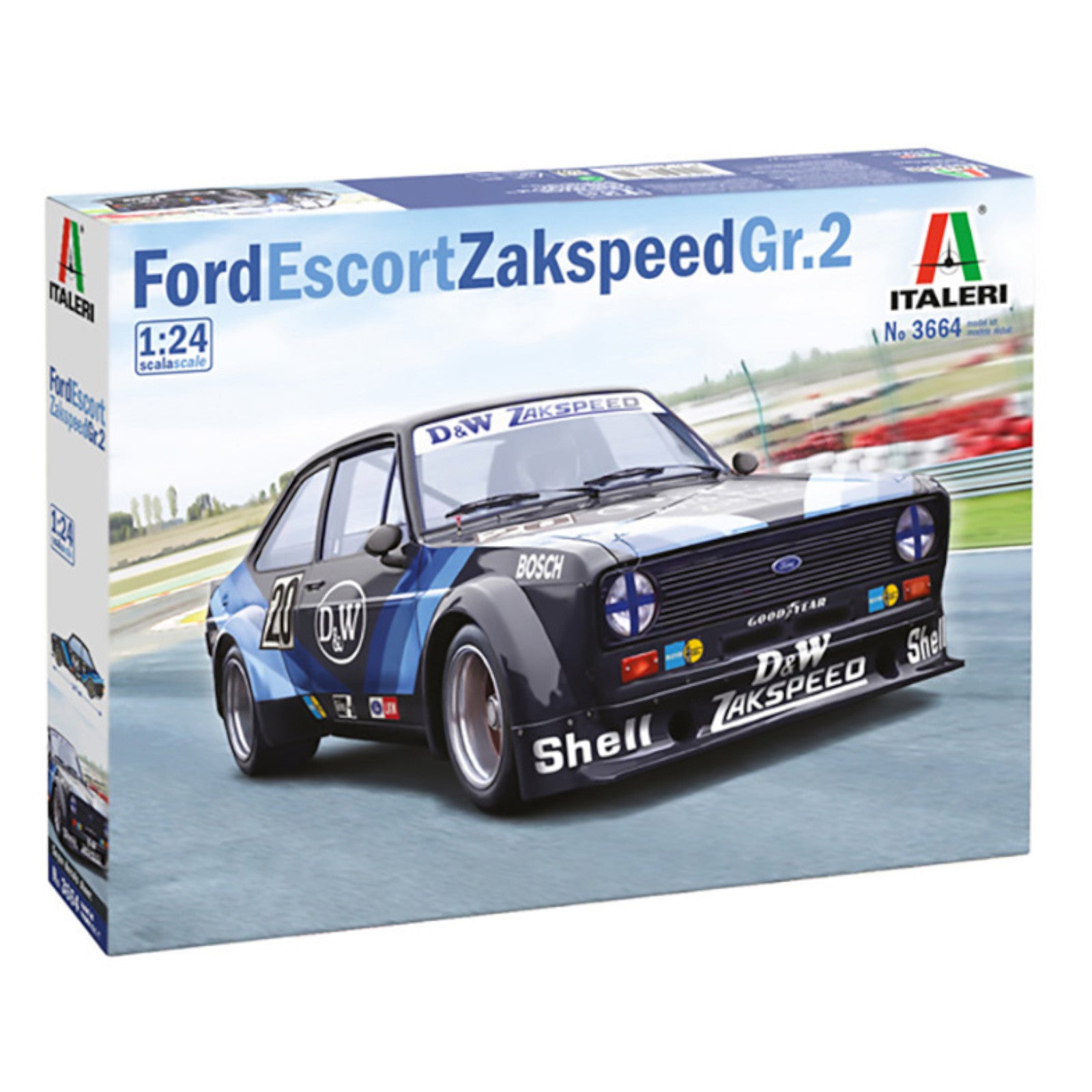 Italeri Ford Escort Zakspeed Gr 2 1:24 Car Model Kit 3664