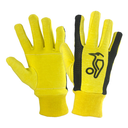 Kookaburra Padded Cotton Wicket Keeping Inners Yellow Adult Cricket Gloves
