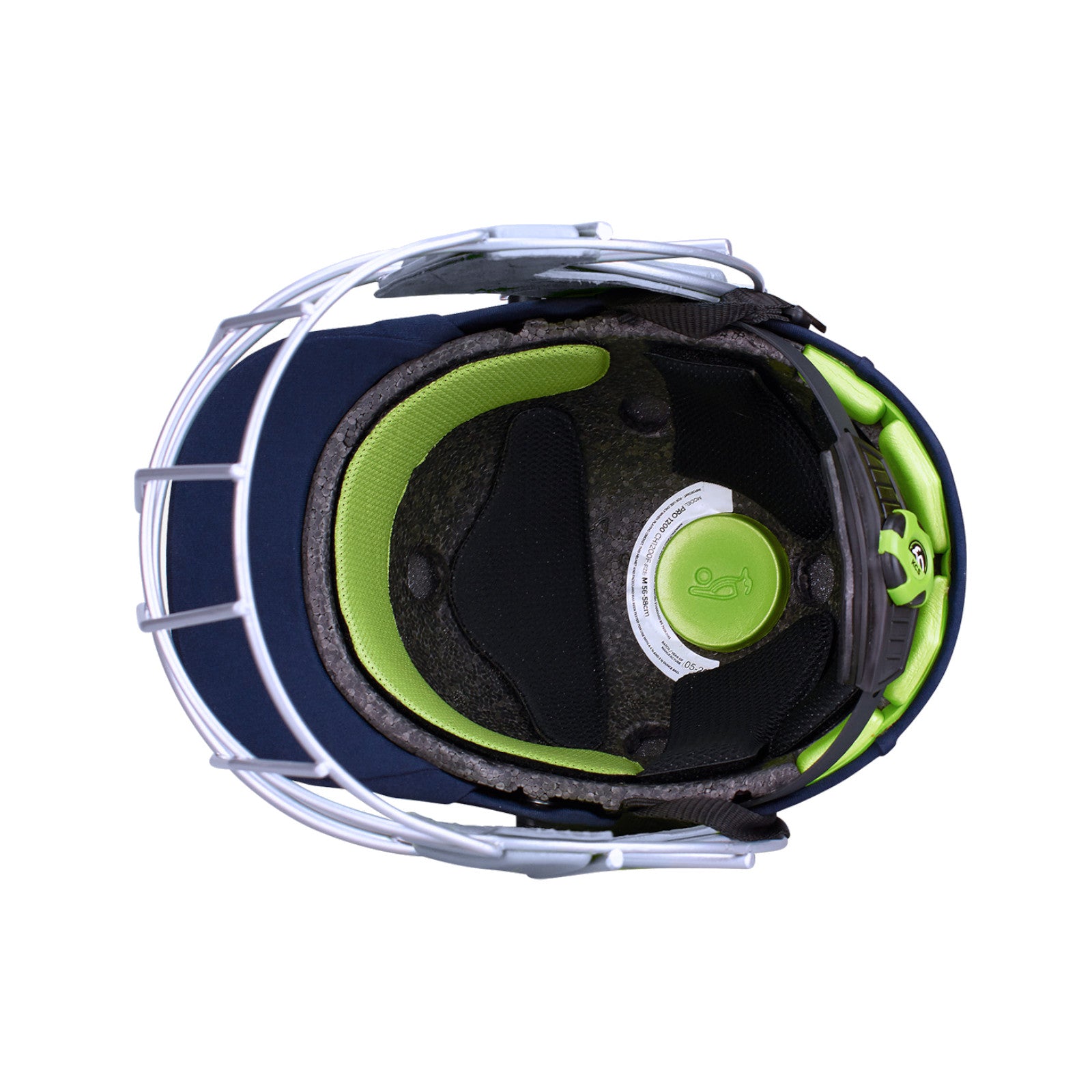 Kookaburra Pro 1200 Navy Cloth Kid's Cricket Helmet Alternate 1