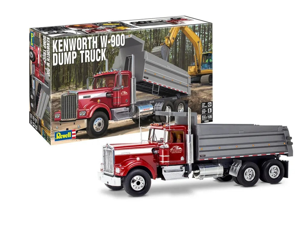 Revell Kenworth W-900 Dump Truck Truck Model Kit 1:25