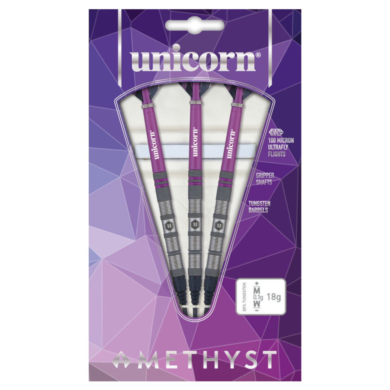 Unicorn Amethyst S1 80% Tungsten 18G Soft Tip Dart Alternate 1