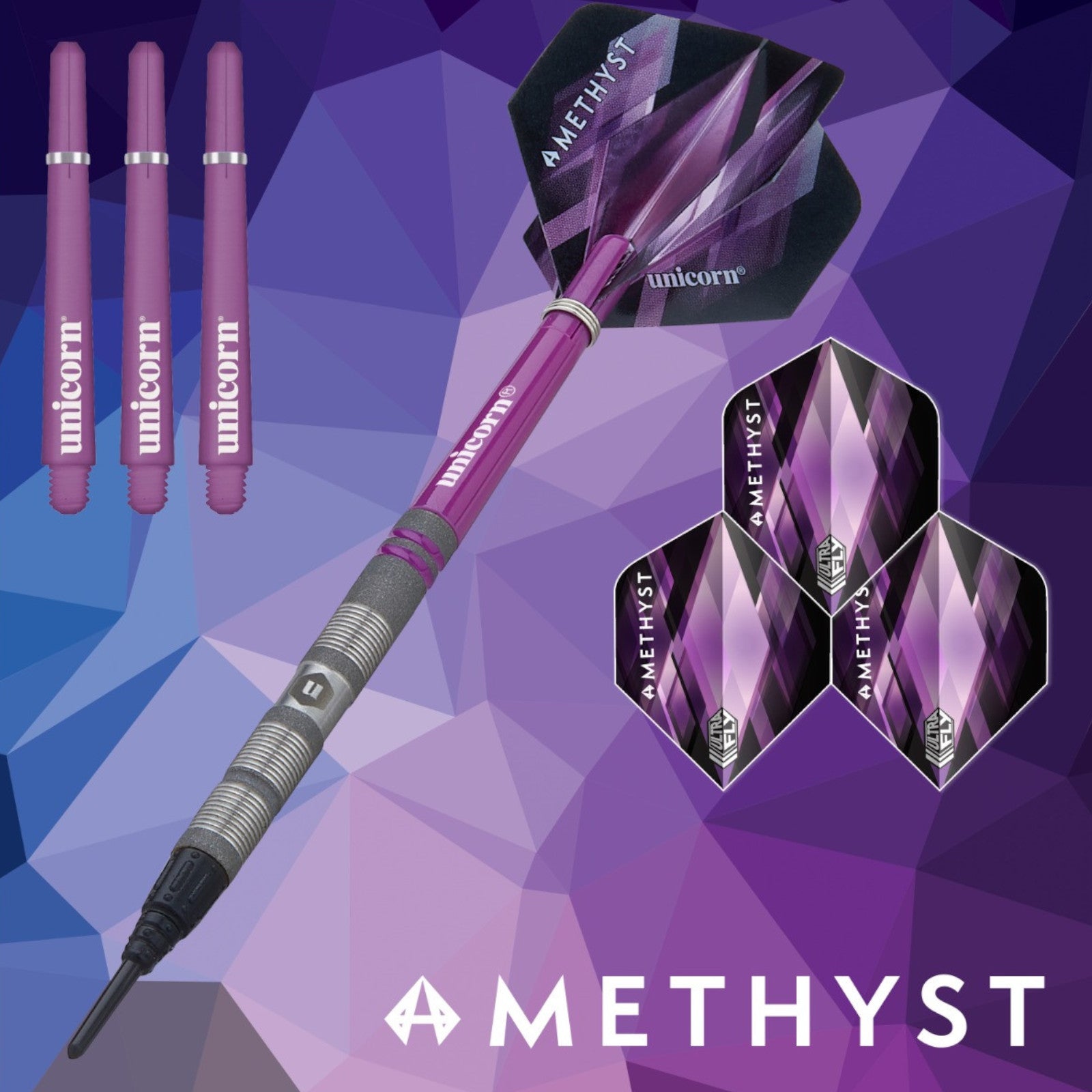 Unicorn Amethyst S1 80% Tungsten 18G Soft Tip Dart Alternate 5