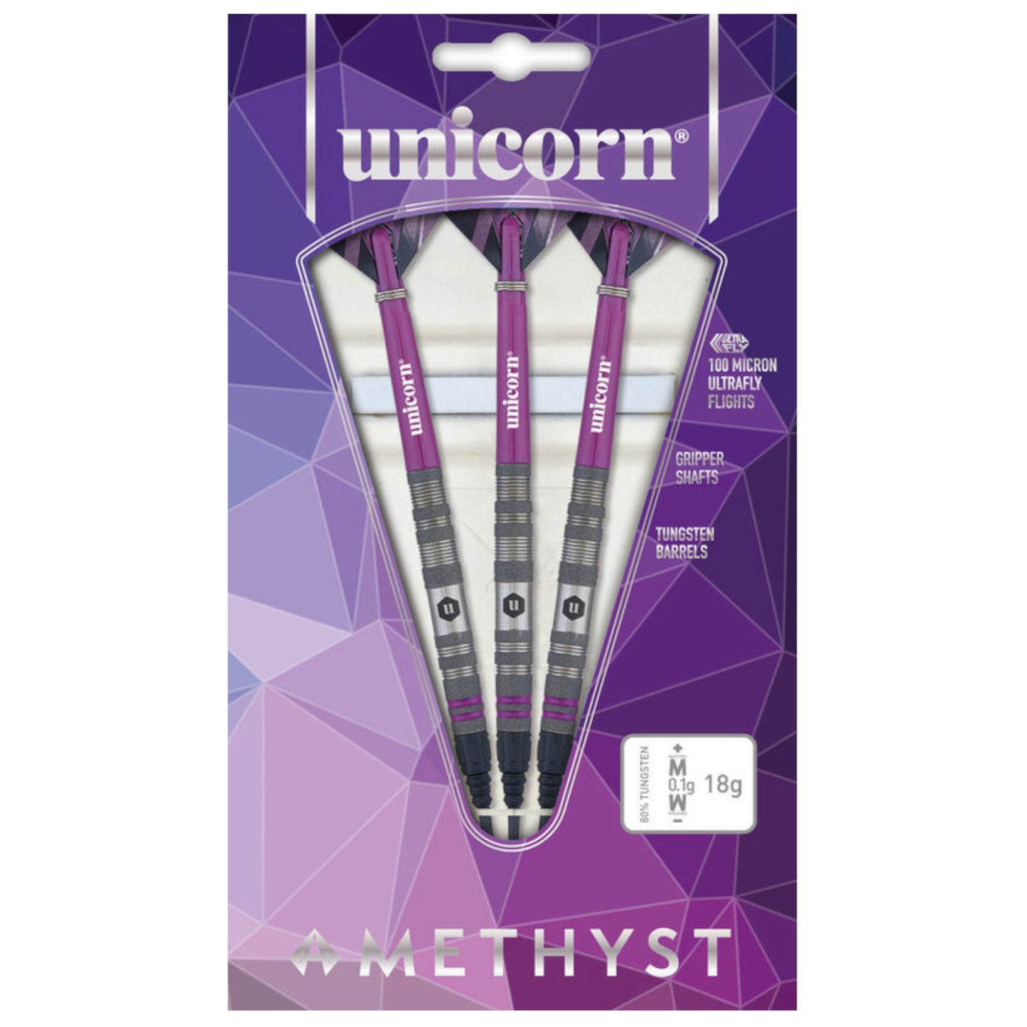 Unicorn Amethyst S2 80% Tungsten 18G Soft Tip Dart Alternate 1