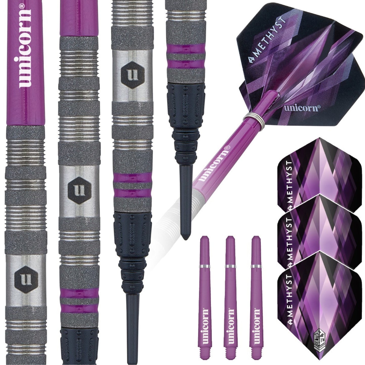 Unicorn Amethyst S3 80% Tungsten 19G Soft Tip Dart