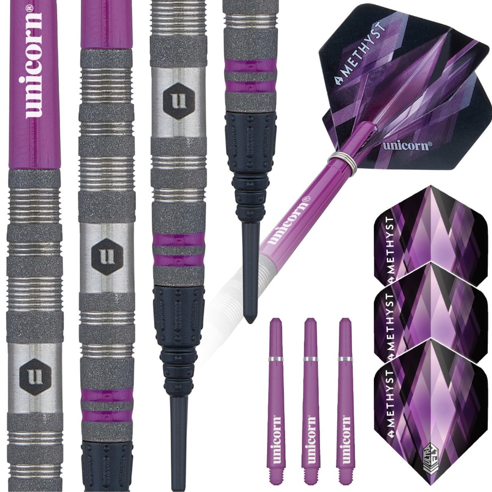 Unicorn Amethyst S3 80% Tungsten 19G Soft Tip Dart