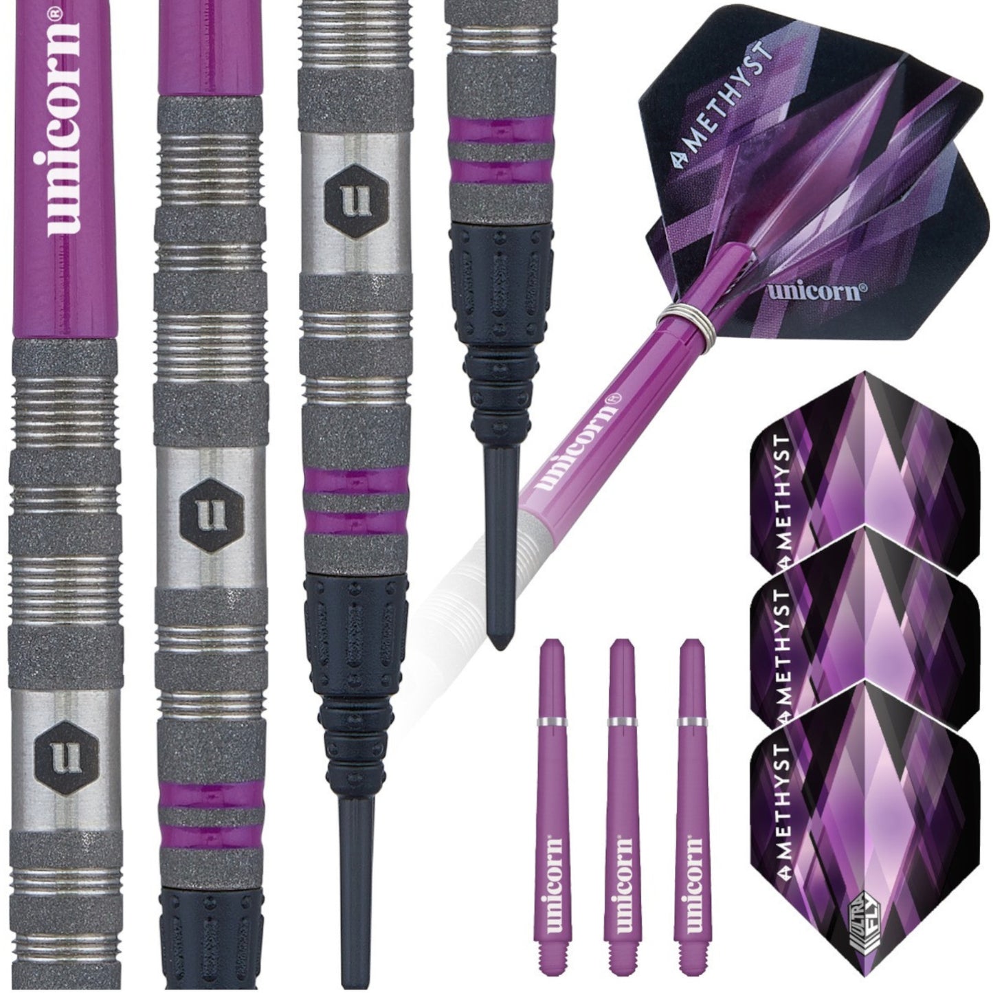 Unicorn Amethyst S4 80% Tungsten 19G Soft Tip Dart