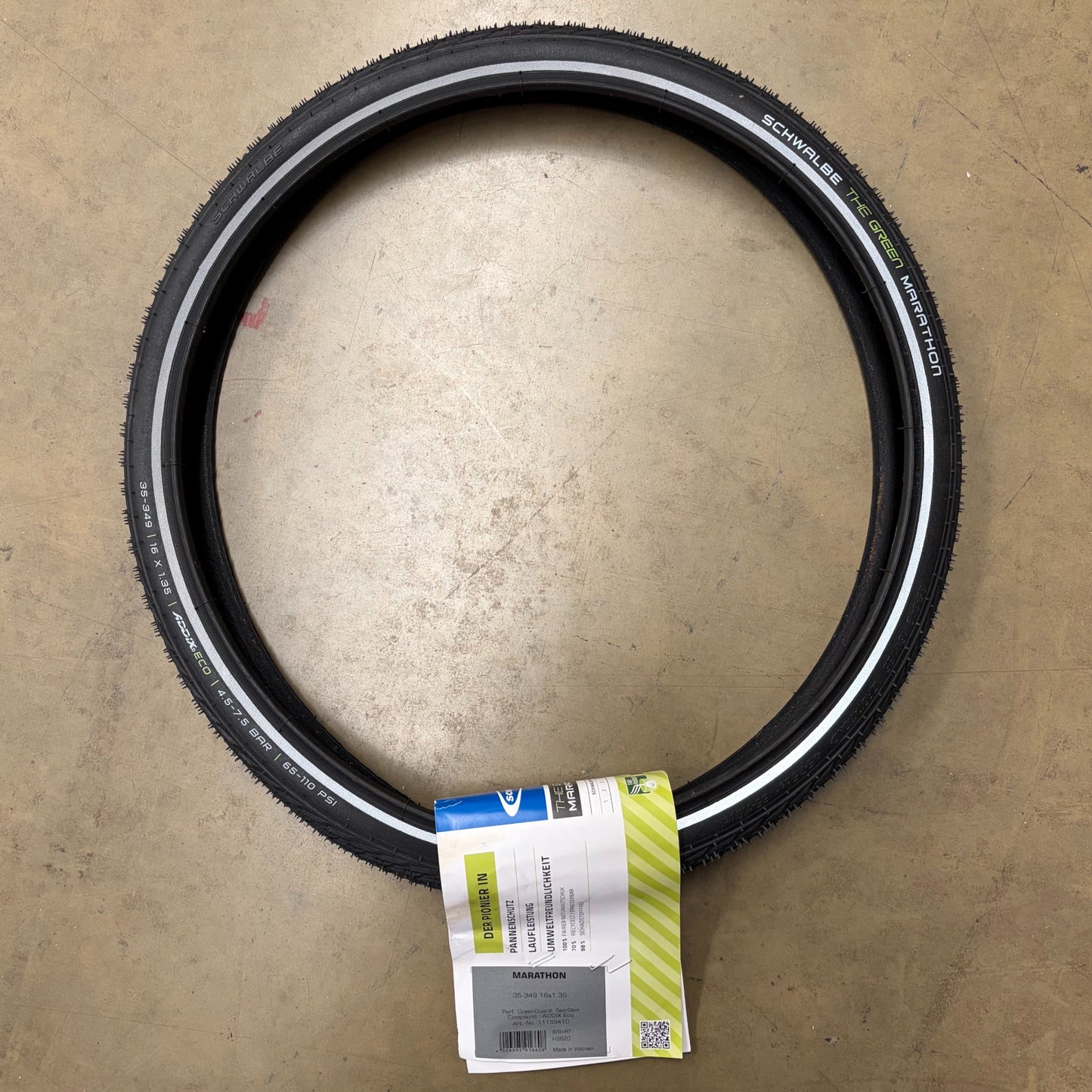 Schwalbe Marathon 16 x 1.35 Performace GreenGuard TwinSkin ADDIX Eco 16 Inch Bike Tyre Alternate 3