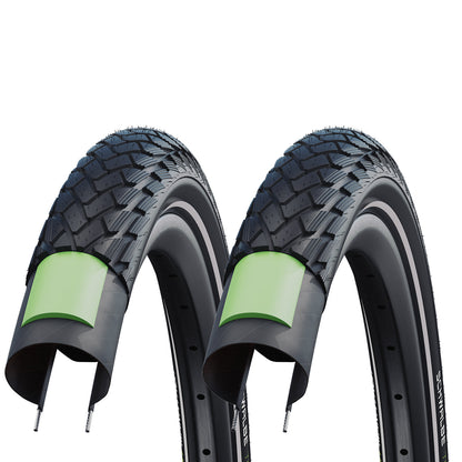 Schwalbe Green Marathon City/Touring E-25 700 x 25c 700c Bike Tyre Reflective