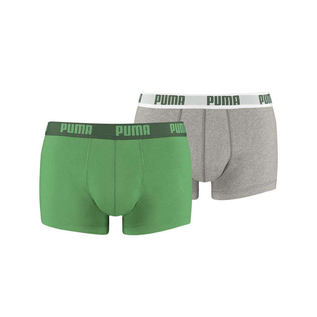 Puma Cotton Trunk Shorts 2 Pack Green Small Men's Underwear