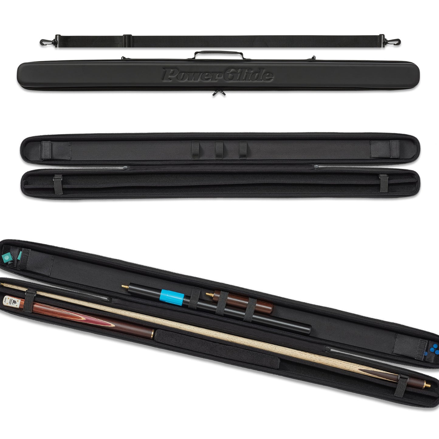 Powerglide Svartur Case (3/4 Joint Cue) Black Snooker Cue Case Alternate 1