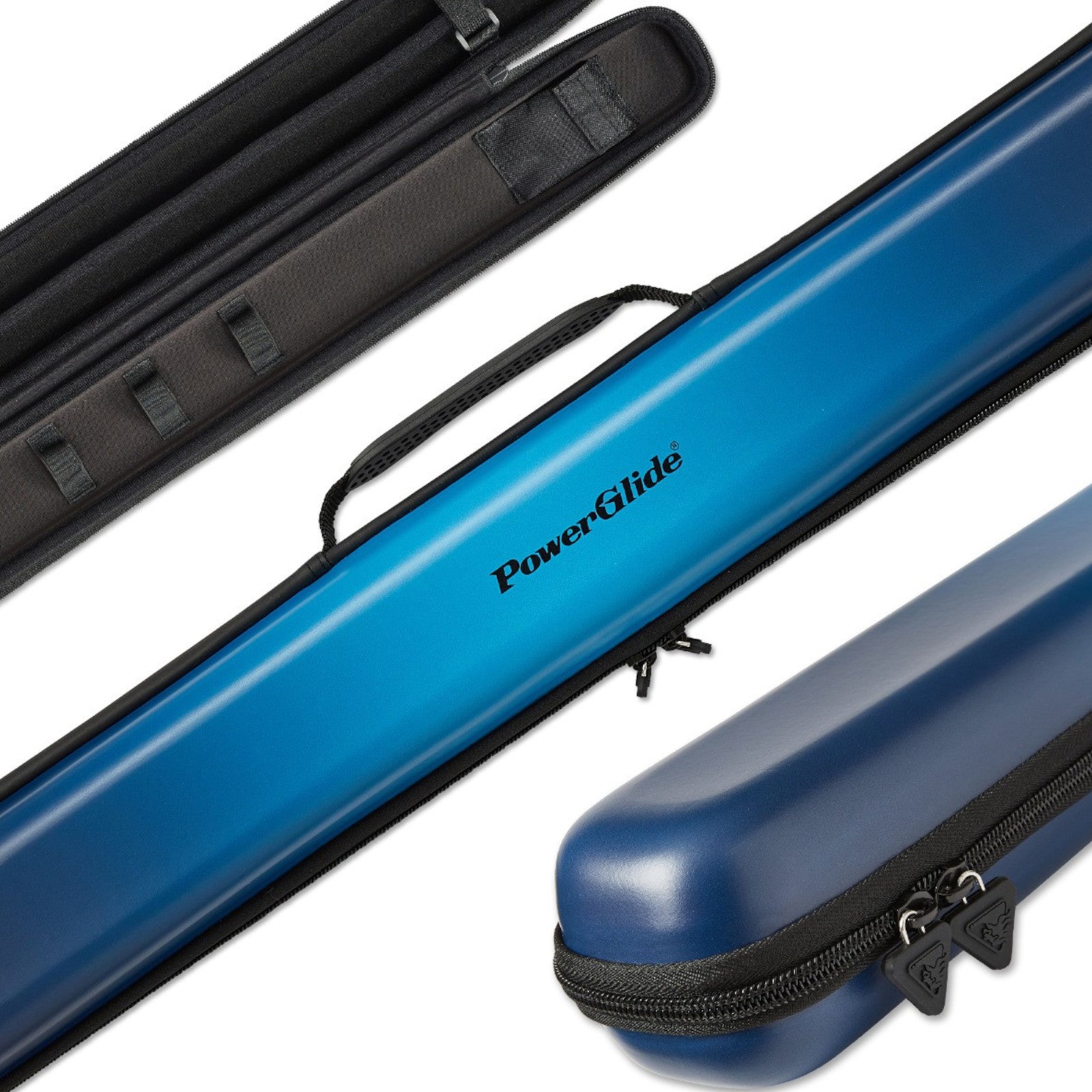 Powerglide Svartur Case (2-Piece Cue) Blue Fade Snooker Cue Case