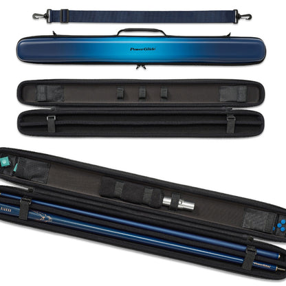 Powerglide Svartur Case (2-Piece Cue) Blue Fade Snooker Cue Case Alternate 1