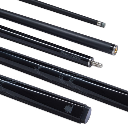 PowerGlide Premium Fibreglass 2 Piece Snooker Cue with Moulded Cue Case and 2 Pieces of Chalk