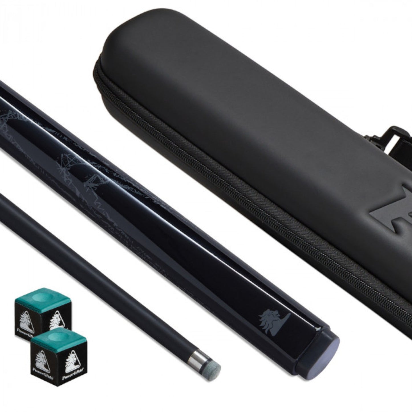 PowerGlide Premium Fibreglass with Moulded Cue Case and 2 Pieces of chalk. Snooker Cue Alternate 11