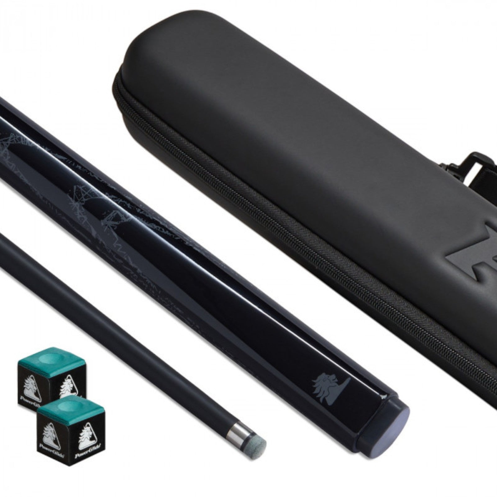 PowerGlide Premium Fibreglass with Moulded Cue Case and 2 Pieces of chalk. Snooker Cue Alternate 11
