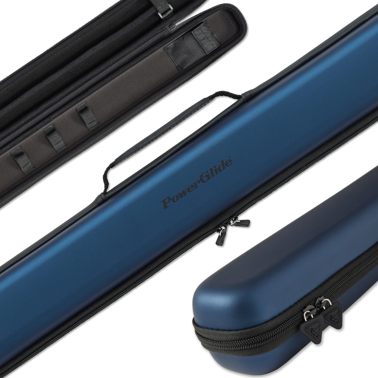 Powerglide Svartur Case (2-Piece Cue) Met Blue Snooker Cue Case