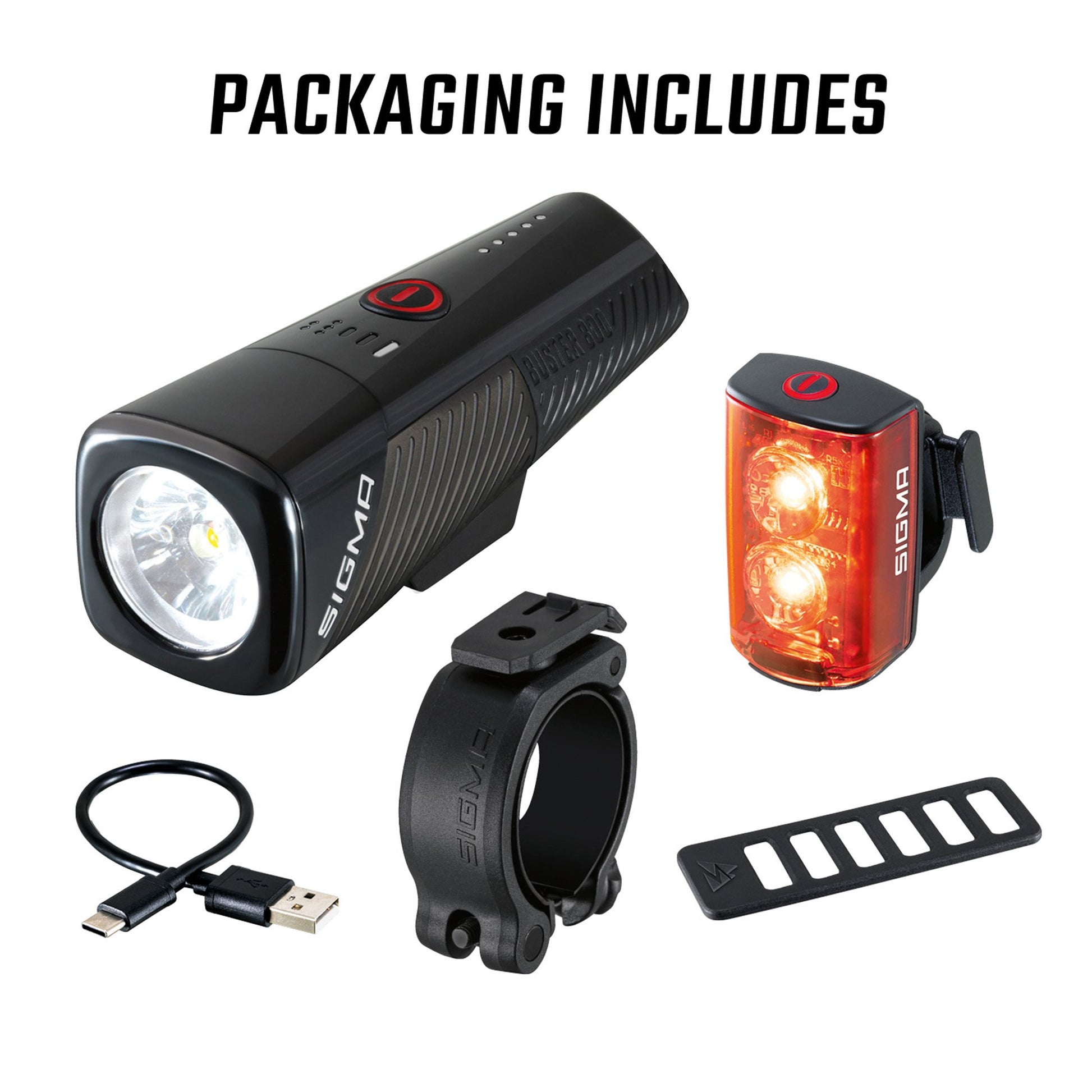 Sigma Buster 800 & RL 80 Front & Rear Bike Light Set Alternate 1