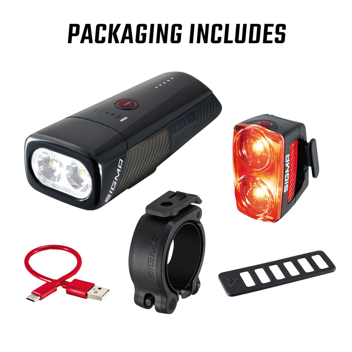 Sigma Buster 1100 & RL 150 Front & Rear Bike Light Set Alternate 1