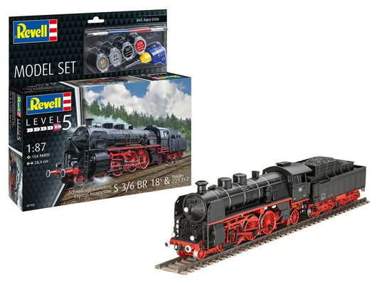 Revell Model Set Express Loco S3/6 BR 18(5) with Tender Model Train 1:87