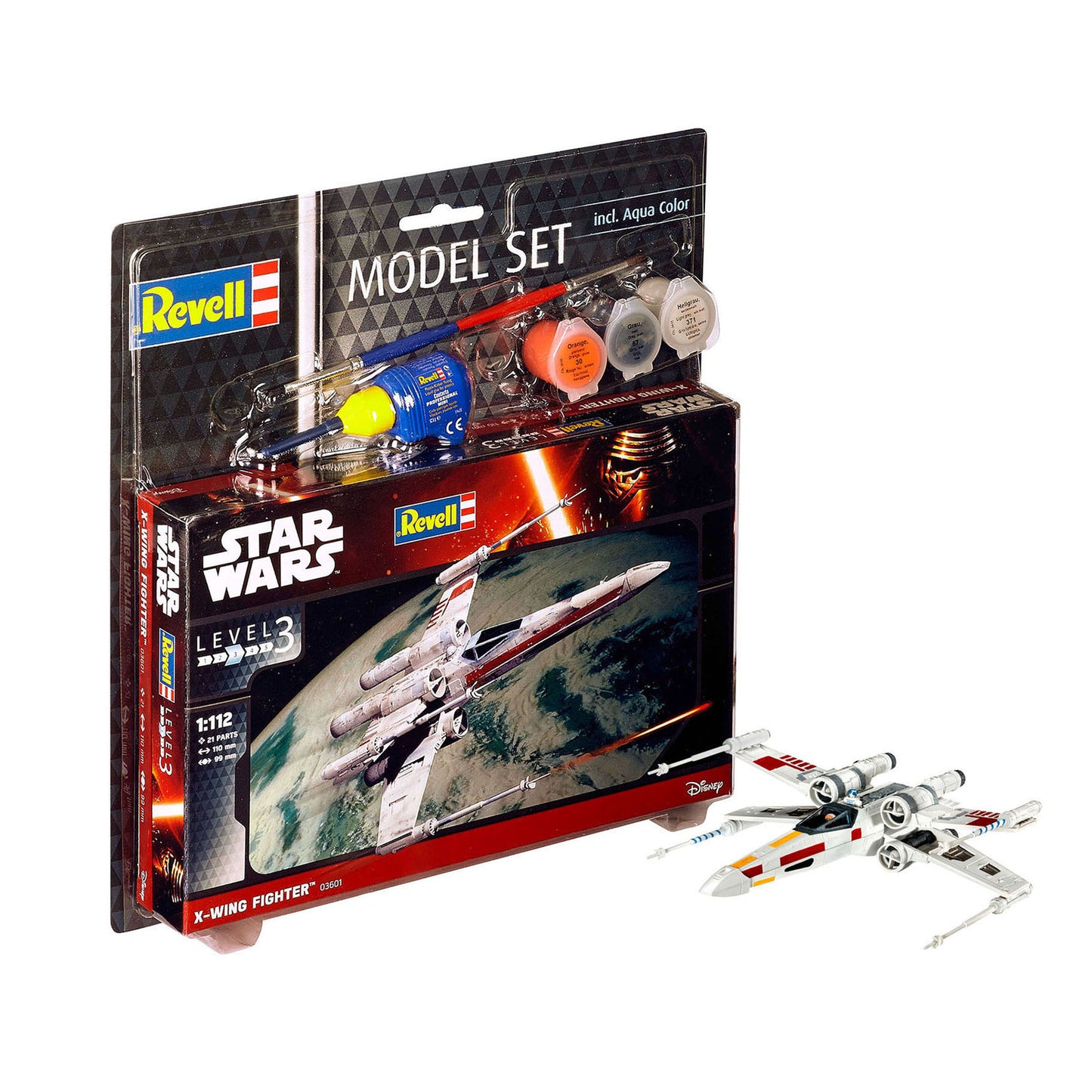 Revell Star Wars X-Wing Fighter 1:112 Maßstab Modell Kit mit Farben & Kleber
