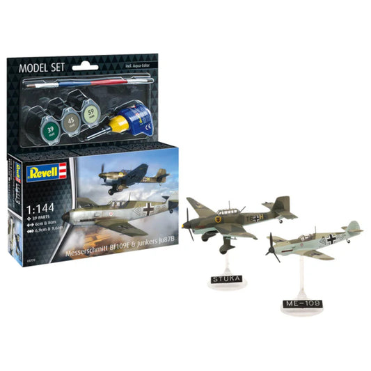 Revell Messerschmitt Bf109E & Ju87B Stuka Set Plane Model Kit 63770
