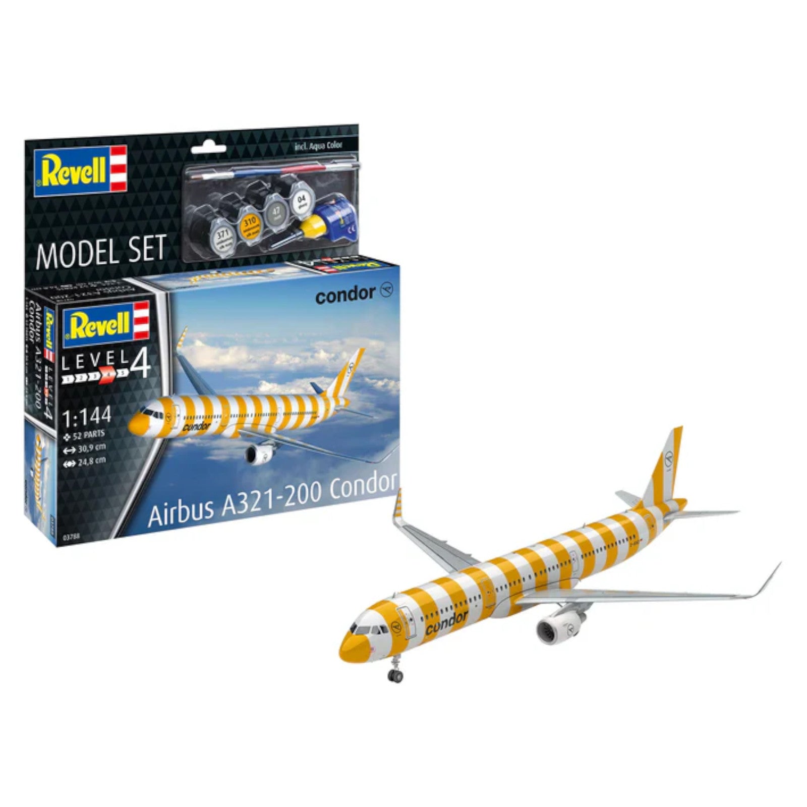Revell Airbus A321-200 Condor Set Plane Model Kit 63788