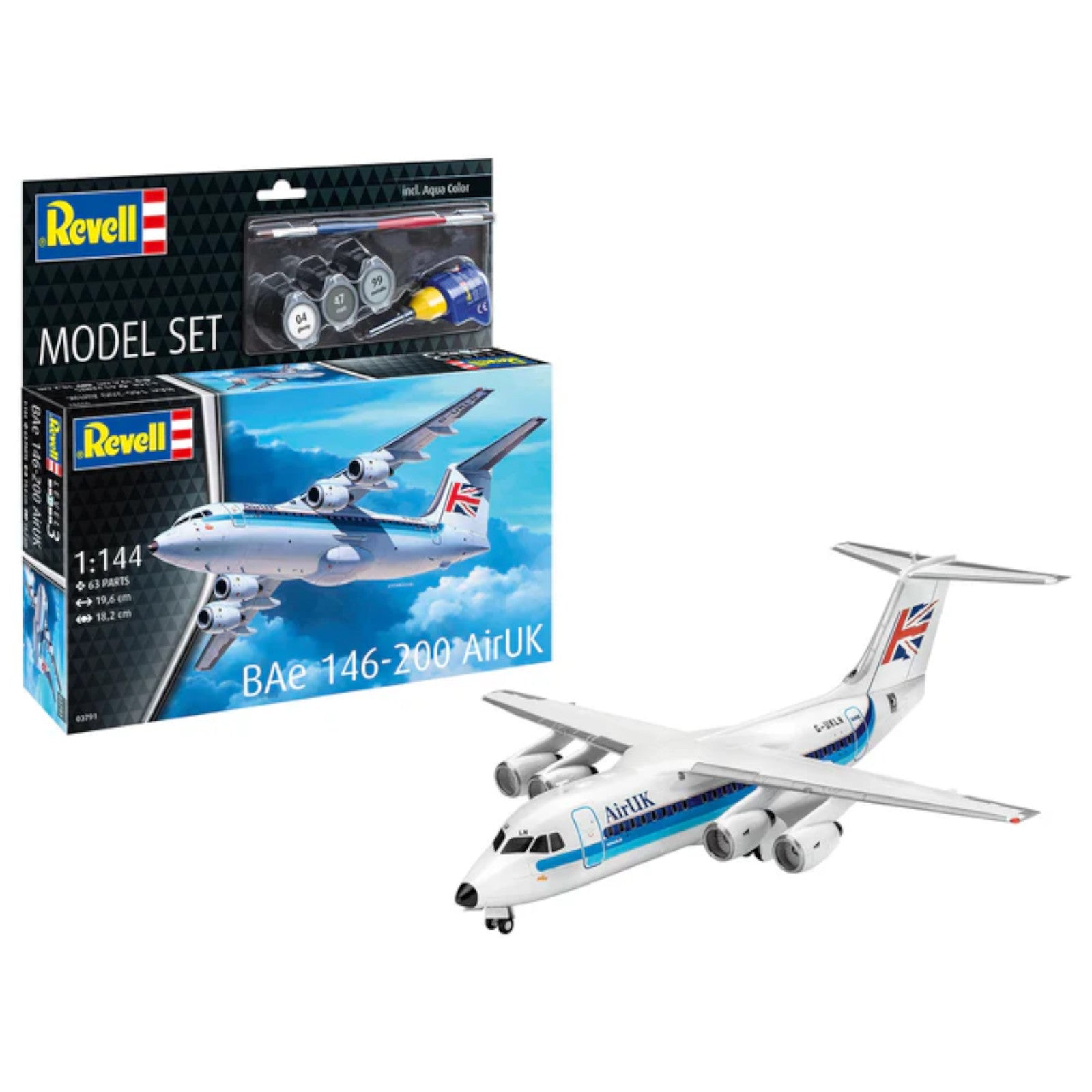 Revell BAe 146-200 AirUK Set Plane Model Kit 63791