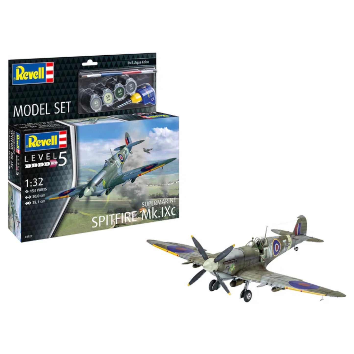 Revell Supermarine Spitfire Mk.Ixc Set Plane Model Kit 63927