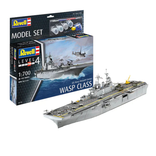 Revell US Navy Assault Carrier WASP Class Set Warship Model Kit 65178