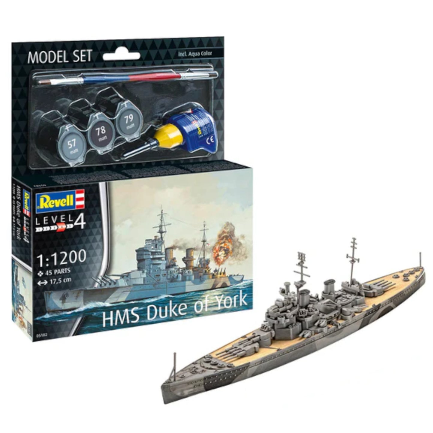Revell Battleship HMS Duke of York Set Warship Model Kit 65182