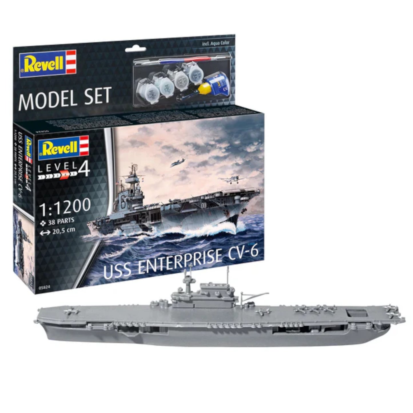 Revell USS Enterprise CV-6 Set Warship Model Kit 65824