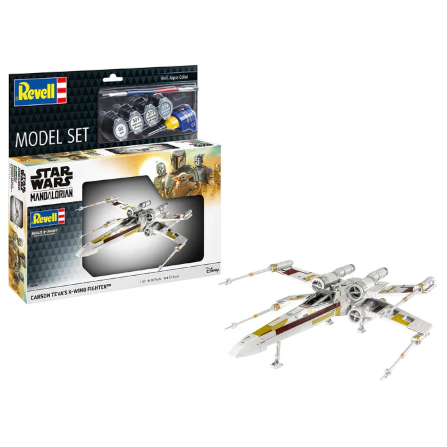 Revell Star Wars The Mandalorian Carson Teva's X-Wing Set Spacecraft Model Kit 66790