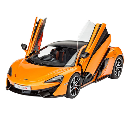 Revell McLaren 570S with Glue Paint & Brush 1:24 Car Model Kit Supercar 67051