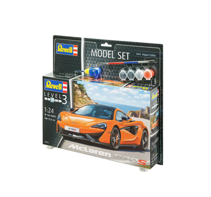 Revell McLaren 570S with Glue Paint & Brush 1:24 Car Model Kit Supercar 67051 Alternate 3