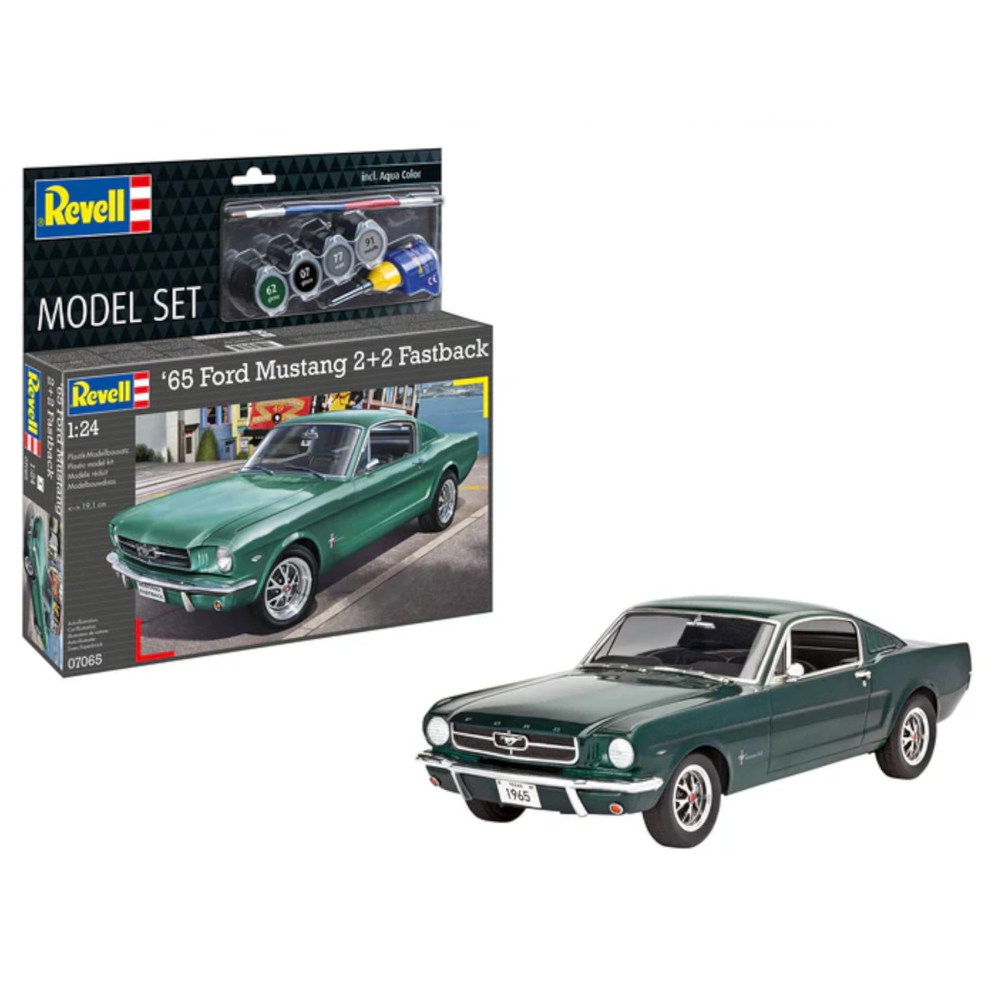 Revell 1965 Ford Mustang 2+2 Fastback Set Car Model Kit 67065