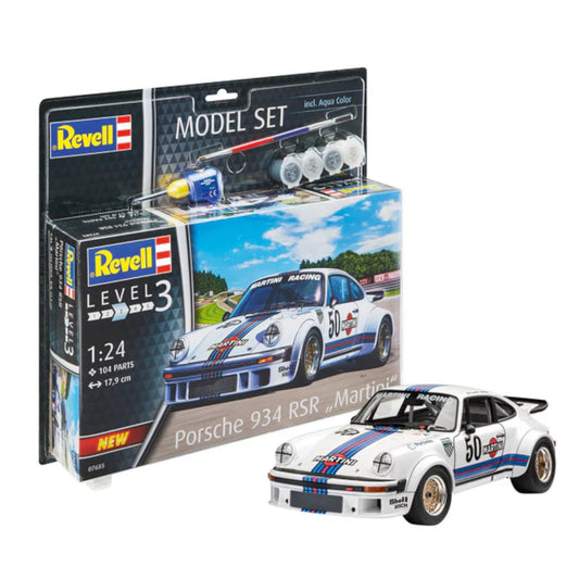 Revell Porsche 934 RSR Martini Racing Set Car Model Kit 67685