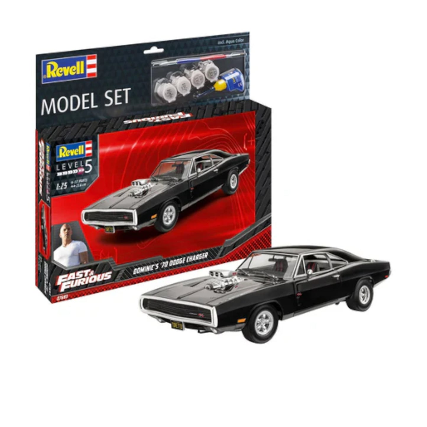 Revell Fast & Furious Dominic's 1970 Dodge Charger Set Car Model Kit 67693