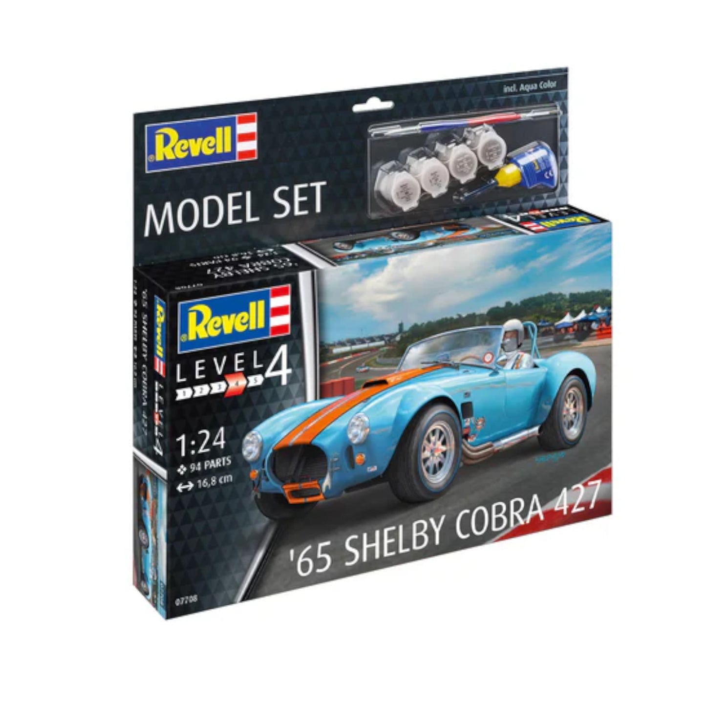 Revell 65 Shelby Cobra 427 1:24 Car Model Set Kit V8 American Sports Car 67708