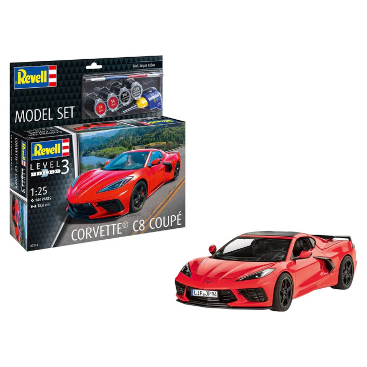 Revell Corvette C8 Coupe Set Car Model Kit 67714