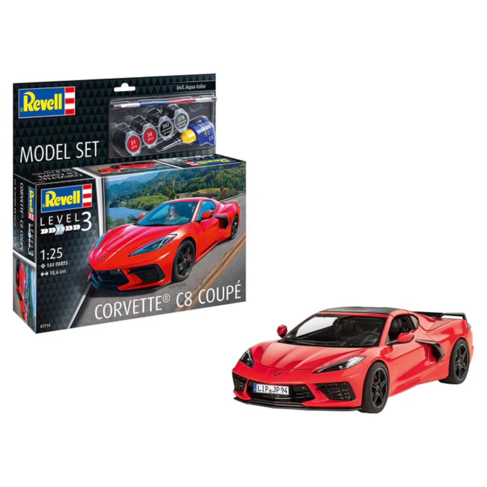 Revell Corvette C8 Coupe Set Car Model Kit 67714