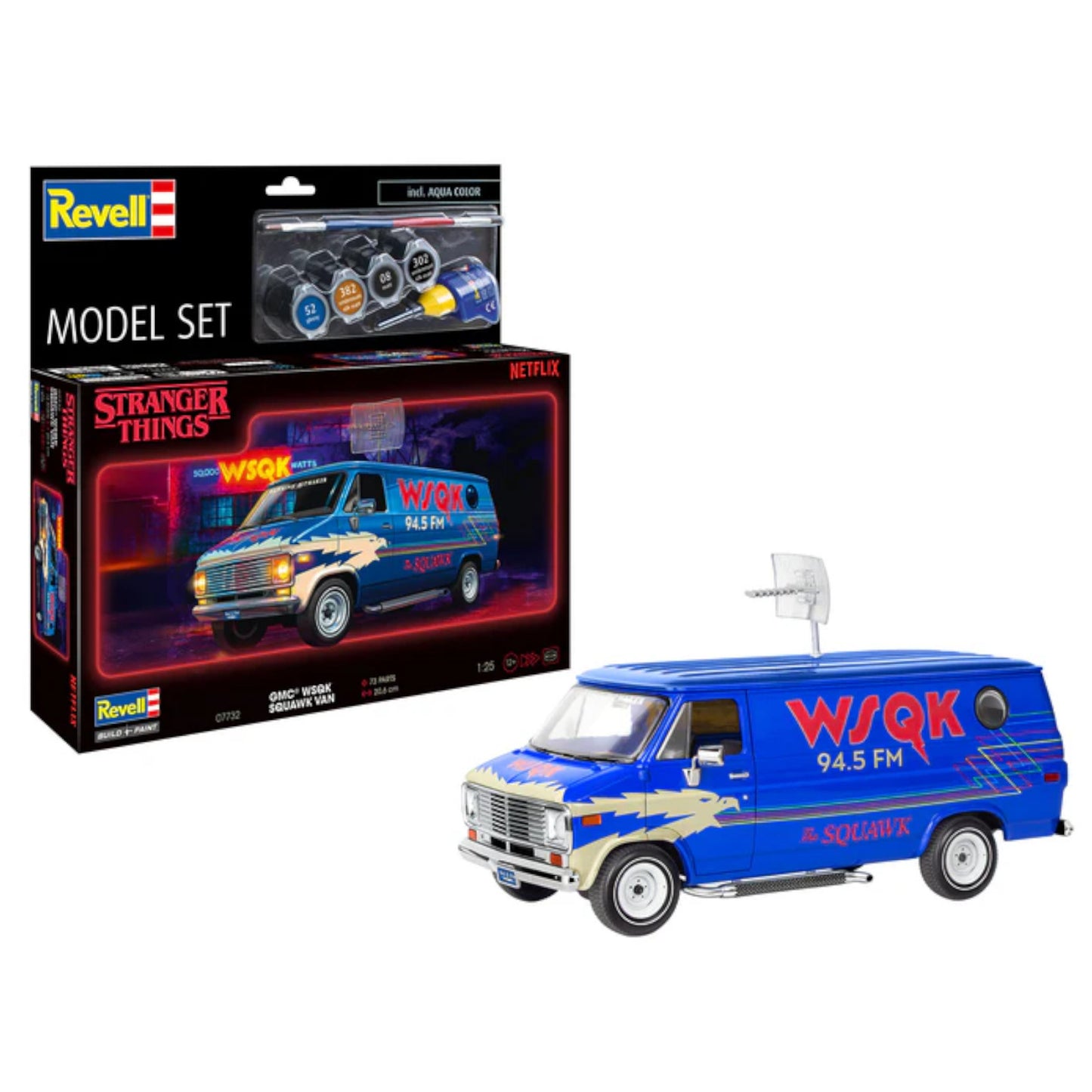 Revell Stranger Things Model Set GMC WSQK Squawk Van Truck Model Kit