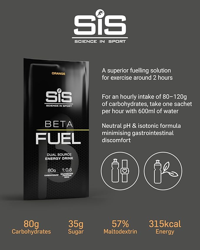SIS BETA Fuel Energy Drink Powder | Box of 15 Sachets x 82g - Various Flavours