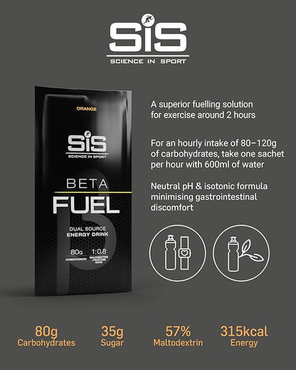 SIS BETA Fuel Energy Drink Powder | Box of 15 Sachets x 82g - Various Flavours