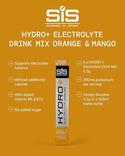 SIS HYDRO+ Stick Electrolyte Drink Mix Hydration Powder | Box of 20 x 4.5g - Various Flavours